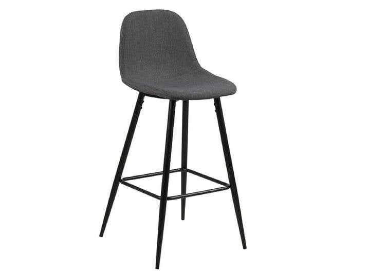 Barhocker WILMA synthetisches leder grau anthrazit