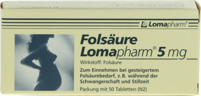 LOMAPHARM GmbH FOLSÄURE LOMAPHARM 5 mg Tabletten 50 St 01713340