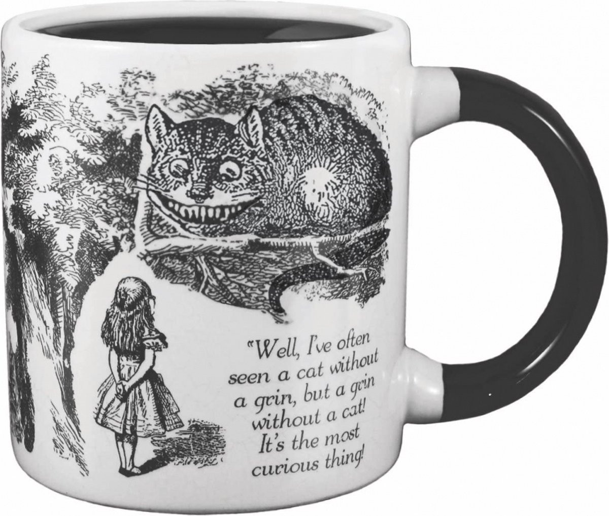 Unemployed Philosophers Guild Mok Alice in Wonderland Cheshire Cat met warmte-reactieve print