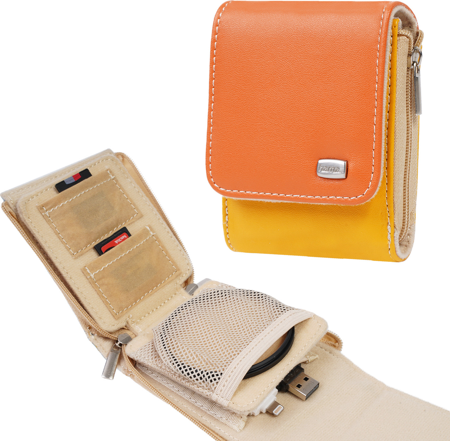 Hama Geheugenkaarthoes, Oranje, voor geheugenkaarten en accessoires