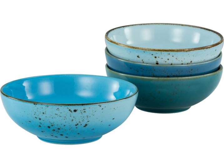 Schale CREATABLE NATURE COLLECTION , blau, Ø:16,5cm, Steinzeug, Schüsseln, Schale, Salatschale, Müslischale, in Naturfarben, Ø 16,5 cm