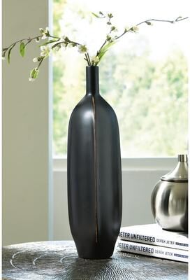 Signature Design by Ashley Rhaveney Black Vase (Set of 3)