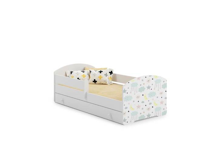 Lit enfant 160x80 Étoiles tiroir de rangement avec matelas