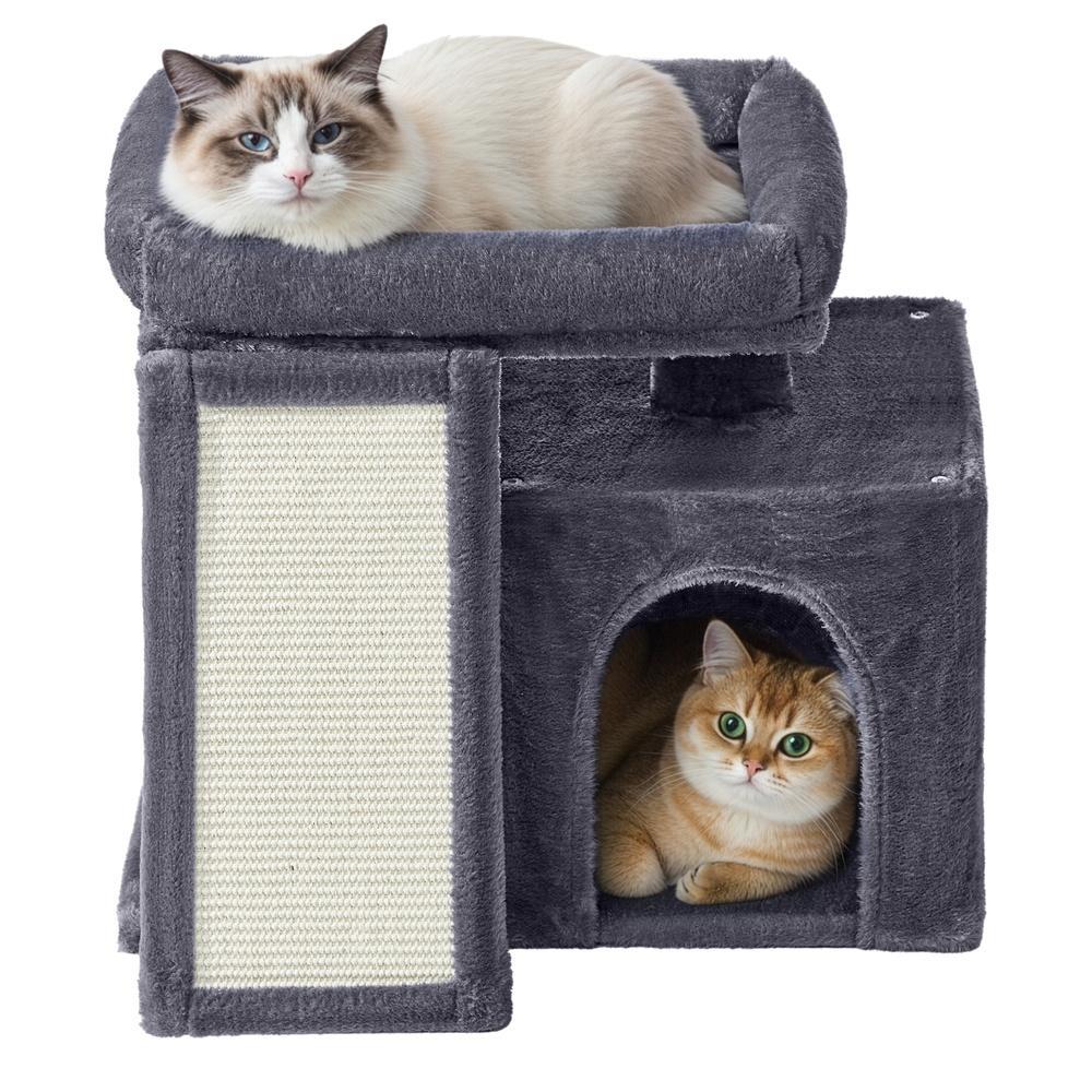 FEANDREA Kleiner Katzenbaum, Kratzbaum mit Kratzbrett PCTB35010GS01