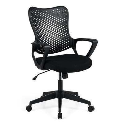 COSTWAY Ergonomischer Bürostuhl, atmungsaktive Netz-Rückenlehne, höhenverstellbarer Drehstuhl mit Wippfunktion