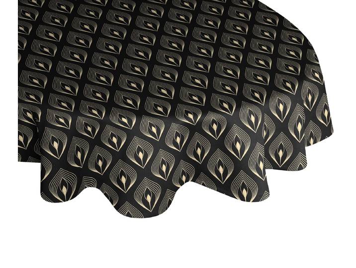 Tischdecke ADAM Feathers Gr. 1, beige (natur, schwarz), Ø:145cm, Bio-Baumwolle, Tischdecken, Tischdecke, aus 100% Bio-Baumwolle
