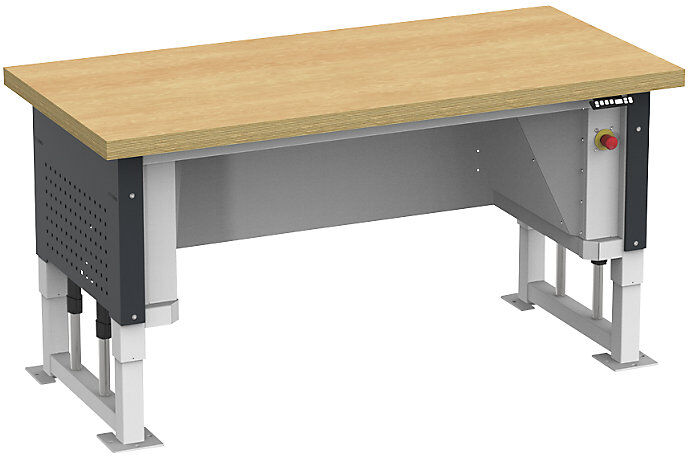 kaiserkraft Schwerlasttisch, elektrisch höhenverstellbar, Plattenbreite 1685 mm, Flächentraglast 1000 kg, anthrazitgrau RAL 7016