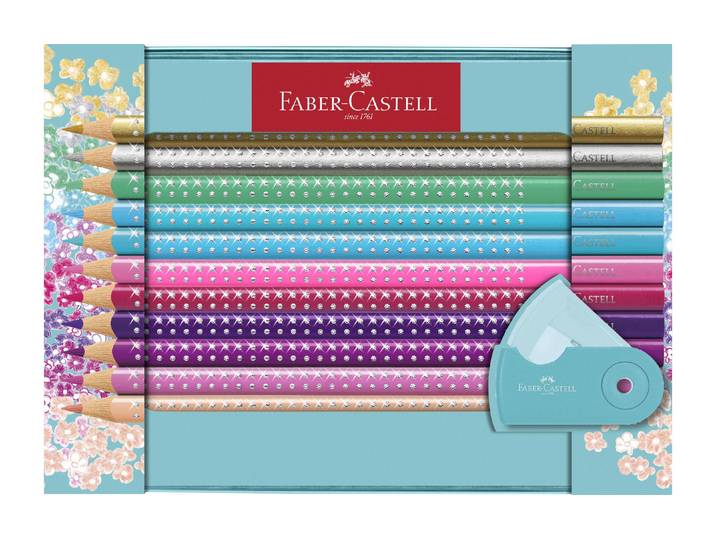 Buntstift FABER-CASTELL Sparkle 20 , bunt, Holz, Stifte, Buntstift, Bruchsicher