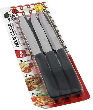 Set coltelli bistecca Marietti 1860 28HB06N HO.RE.CA lama dentata (11,