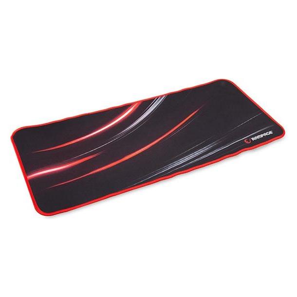 Rampage Egérpad - 300272 (300x700x3mm fekete-vörös, vörös szegés) (PERRAM300272)