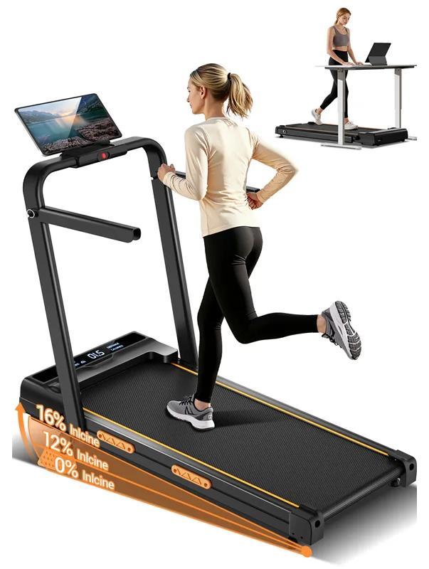 Laufband - X5F - 3-in-1 - 16 % Verstellbare Steigung - Klappbar - Für Unter-dem-Schreibtisch-Nutzung - Fernbedienung - Max. 159 kg Belastbarkeit