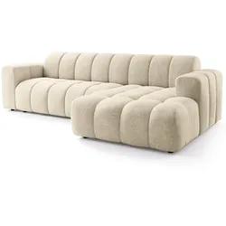 ECKSOFA SETIA Creme Strukturstoff