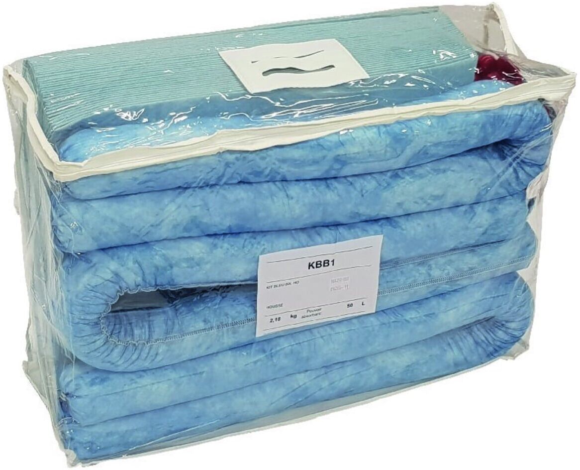 Öl-Notfallset, Tasche Inh. blau, Aufnahme 50L PP-Bindevlies hohe ; emtez (KBB1)