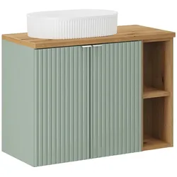 WASCHTISCH 80.4cm Jade Grün und Holz