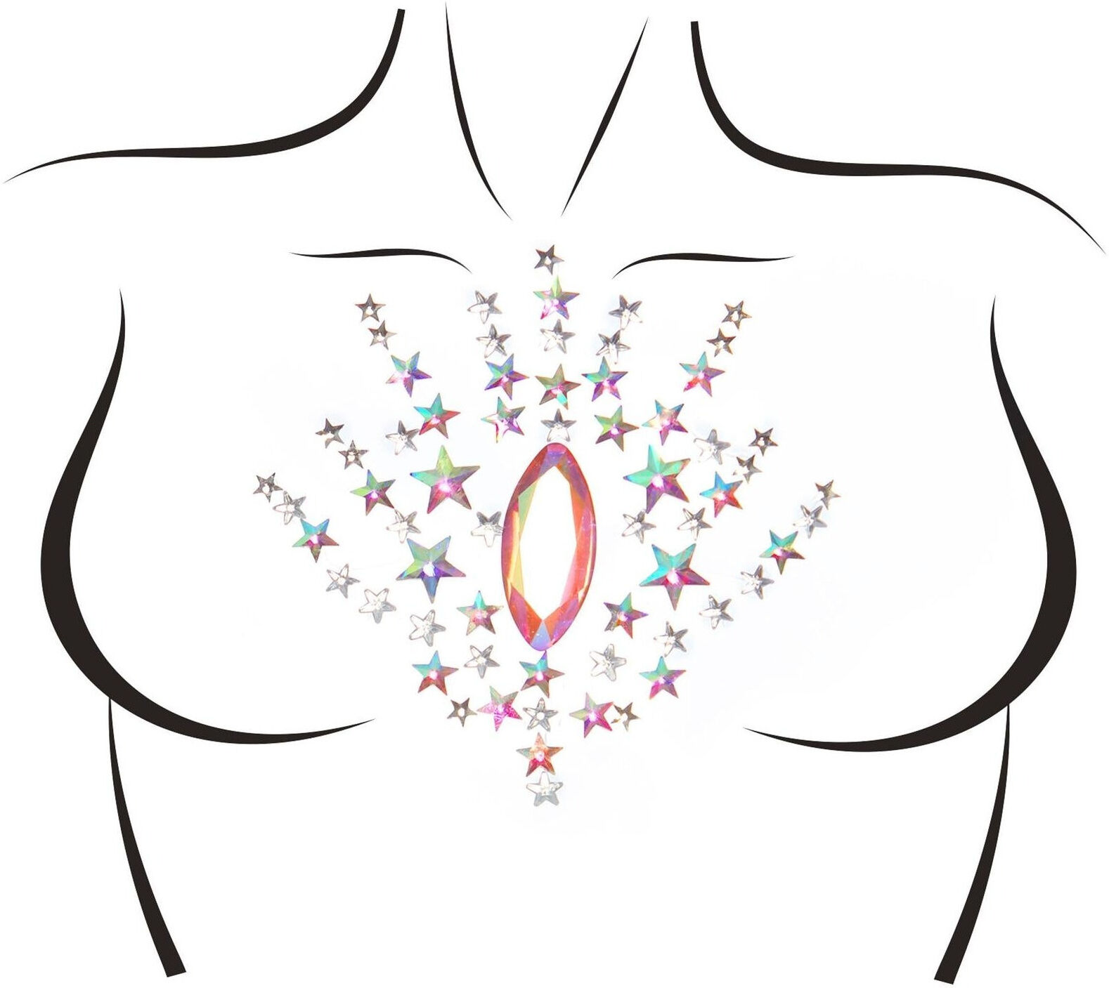 Leg Avenue Autocollants bijoux corporels Juniper Adhesive Body Jewels Sticker