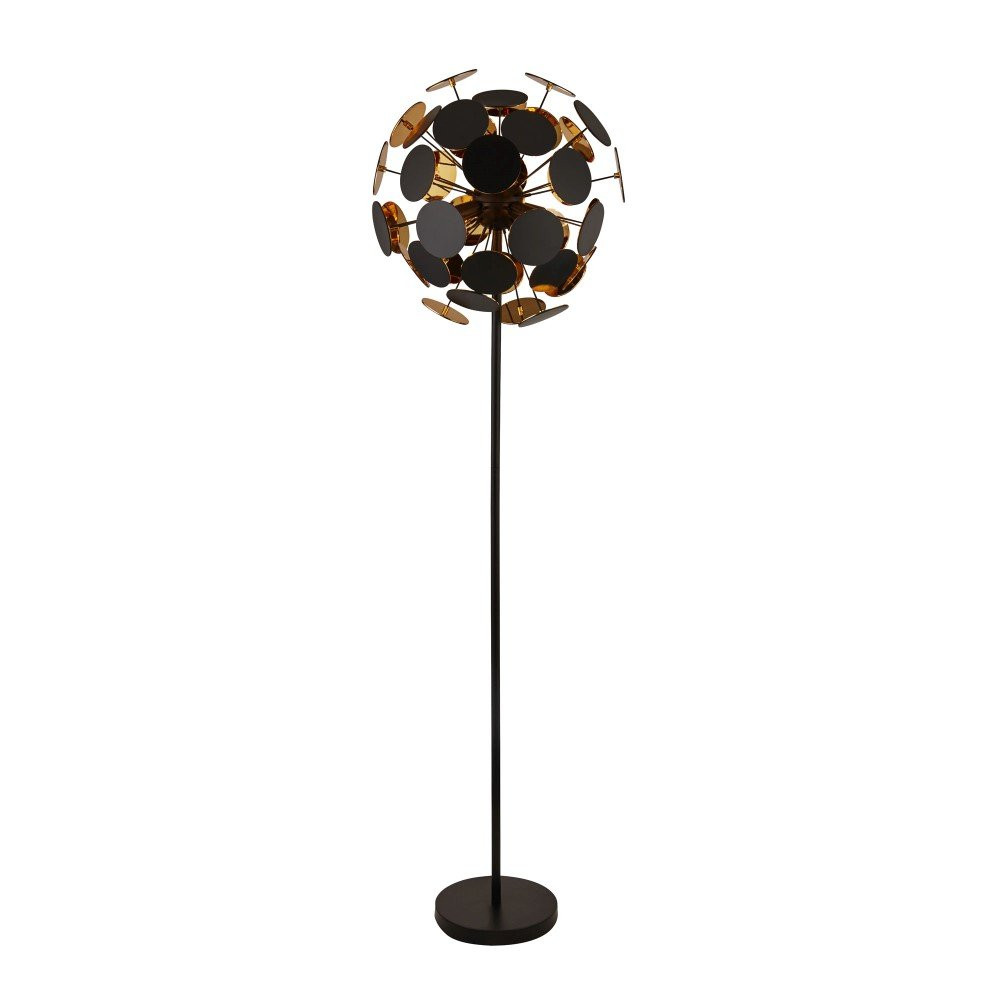 Searchlight Discus Design vloerlamp - zwart