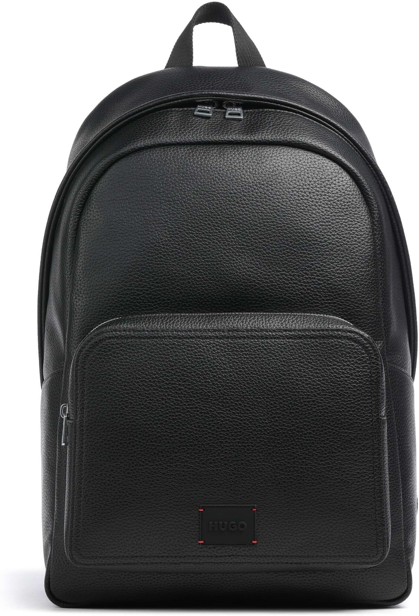 Hugo Ethon Rucksack aus Leder, schwarz