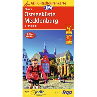 BVA ADFC Radtourenkarte Ostseeküste Mecklenburg 1:150.000, Sonstige von , KOMPASS Freytag & Berndt, 978-3-96990-062-8