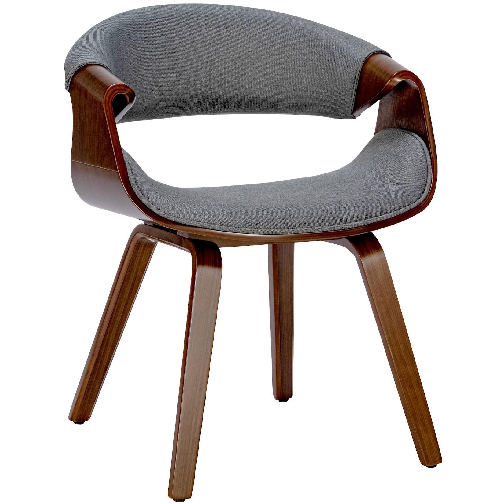 CLP Esszimmerstuhl Foley Stoff Farbe: walnuss/grau, Material: Stoff