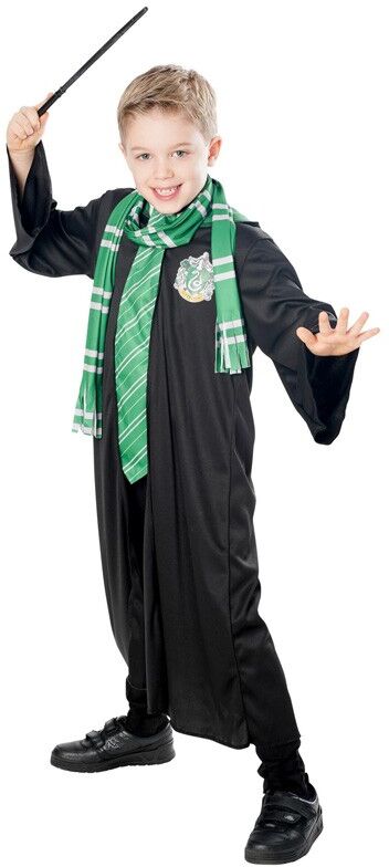 Déguisement Serpentard Cape + Baguette + Echarpe + Cravate 7-10 ans - Rubies