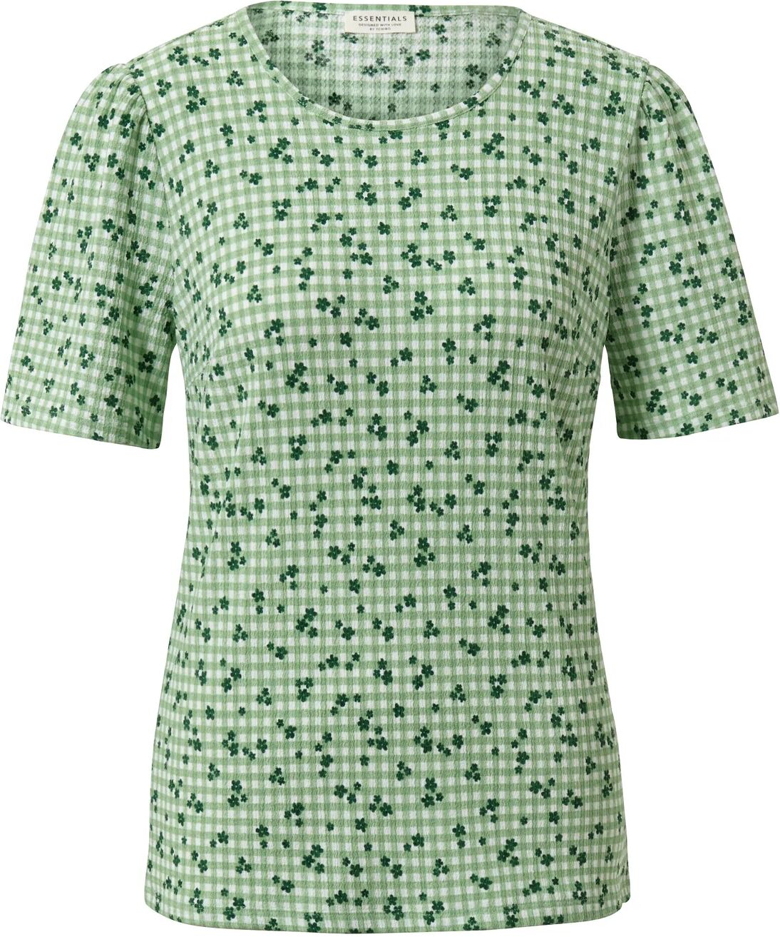 Tchibo - Blusenshirt mit Alloverprint - Damen - Gr. 46 - grün/kariert