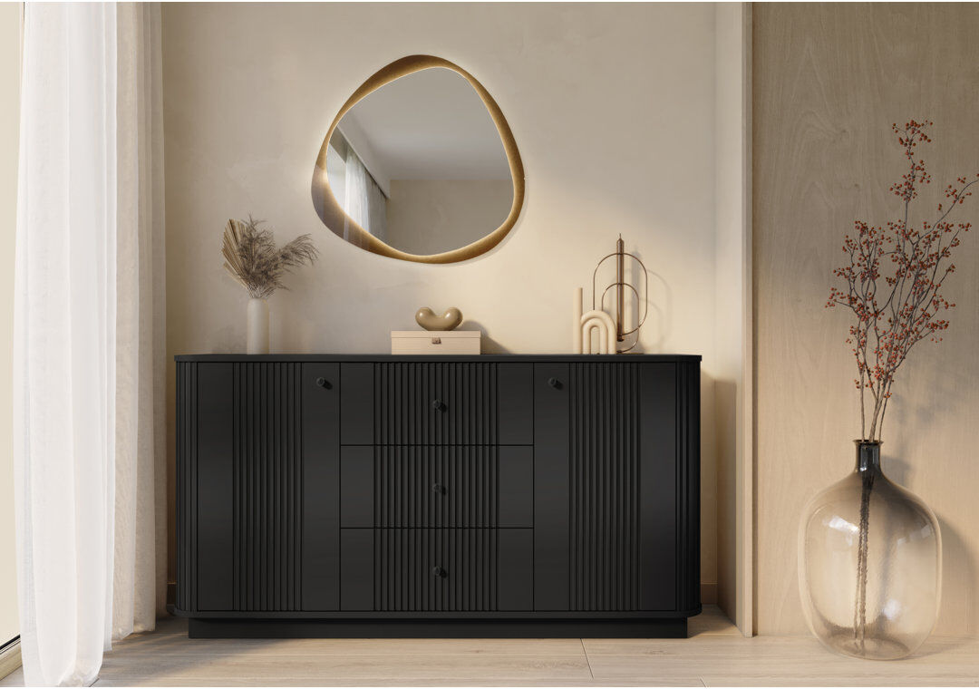 Bogart. Vesper 160 cm W Sideboard Black 77cm H X 160cm W X 38cm D