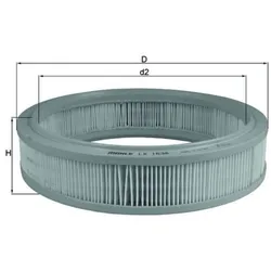 Luftfilter MAHLE LX 1638 für Fiat Seicento 600