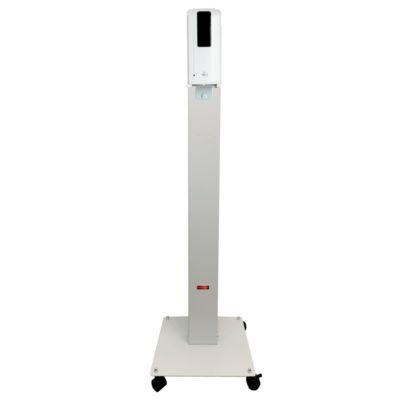 Mobile Hygienestation Manuflex Proficlean Sensor S, B 400 X T 380 x H 1298 mm, mit Sensorspender, ohne Tropfschale, inkl. Händedesinfektionsmittel & Batterien