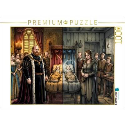 CALVENDO Puzzle Zwei Jungen leben in völlig verschiedenen Welten | 1000 Teile Lege-Größe 64 × 48 cm Foto-Puzzle für glückliche Stunden