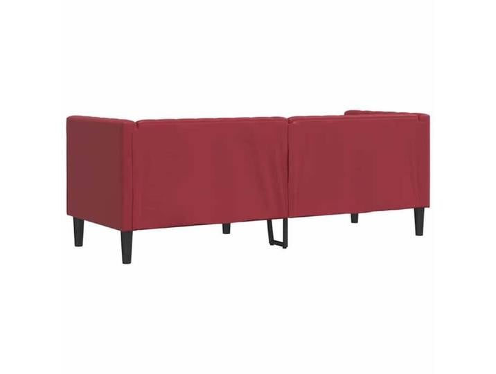 BURKE@ Sofa salon à Trois places - Canapé TRIPLE - Cadre solide - Chesterfield rouge bordeaux similicuir 194x74.5x70.5 cm SS330