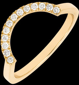 Edenly Contour-Ring mit Diamanten â€“ 9 Karat Gelbgold