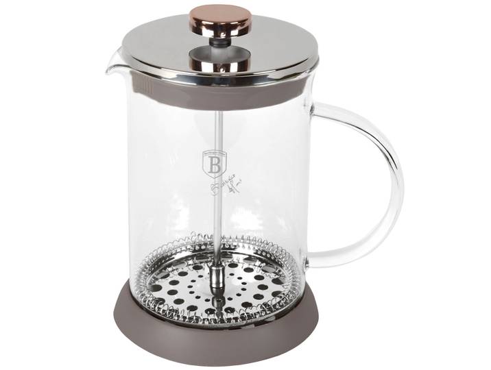 Design-French Press für Kaffee und Tee, 800ml, taupe