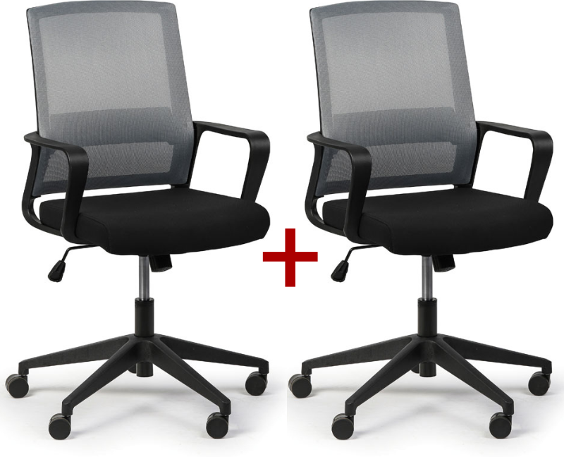B2B Partner Bürostuhl LOW 1+1 GRATIS, grau