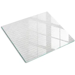 GLASPLATTE 60x52 cm Ziegelmauer
