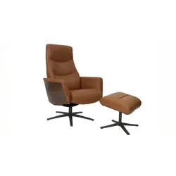 RELAXSESSEL VANITAS Braun Leder Relaxfunktion