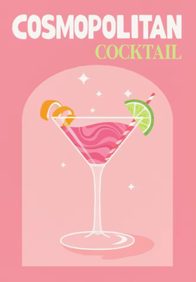 Inspire Picks Colorful Cocktail Canvas Posters Trendy Bar Cart & Whiskey Wall Art Prints 9 20x30cm