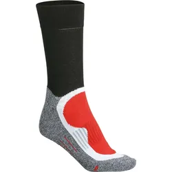 James & Nicholson Unisex Sport Socken lang JN211 black/red 35-38