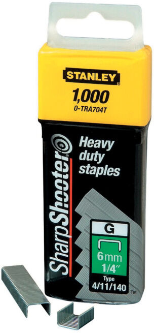 Agrafes Stanley type G 6mm 1000 pcs. (1-TRA704T)