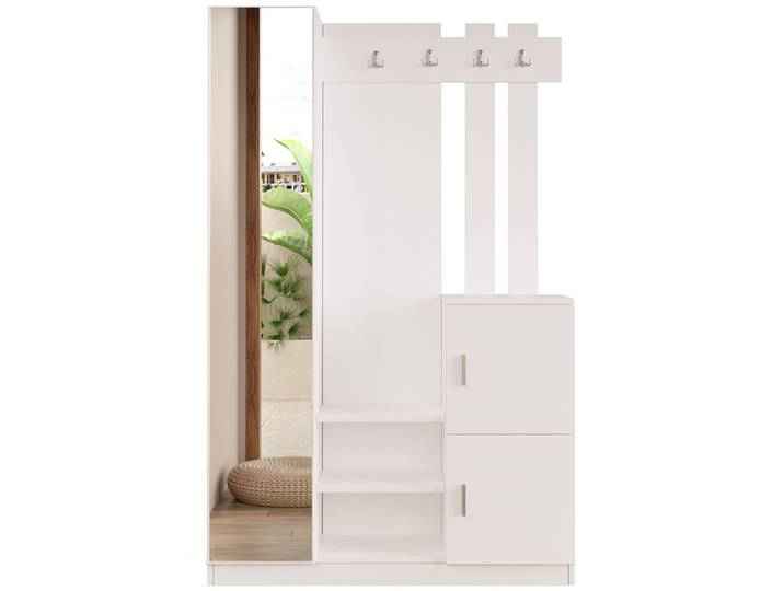 Garderobenmöbel Yemek weiss Melamin H 180 cm - Garderobenmöbel