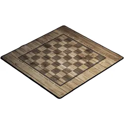 Immersion, Spielteppich + Spielmatte, Spielmatte 'Schach Holzoptik' (6 x 6 cm)