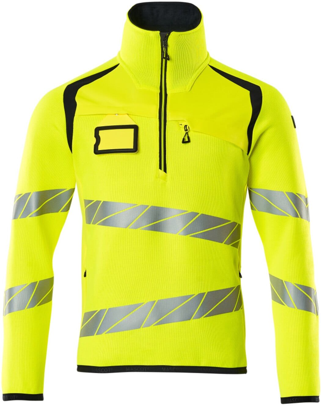 Mascot Strickpullover 3XL hi-vis gelb/schwarzblau kurz Reißverschluss (19005-351-17010-3XL)