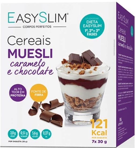 EasySlim Cereais Muesli Caramelo e Chocolate 7x30g