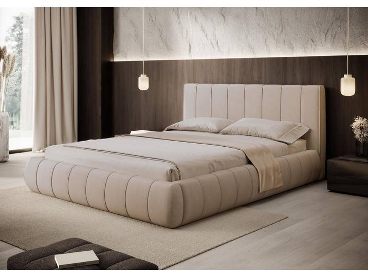 Compleo Polsterbett modern und elegant, Designerbett, MADE IN EU TOPSELLER (Klassisch Design), Wolkenbett