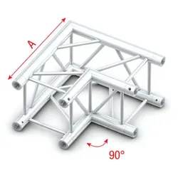 Milos Pro-30 Square F Truss - Corner QCF21 - 90° corner - silver