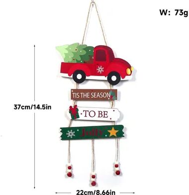 DynamicDeals Merry Christmas Decor, Xmas Tree Wall Ornament Natal Navidad, Christmas Hanging Pendant Wooden Crafts, Home Decorations e