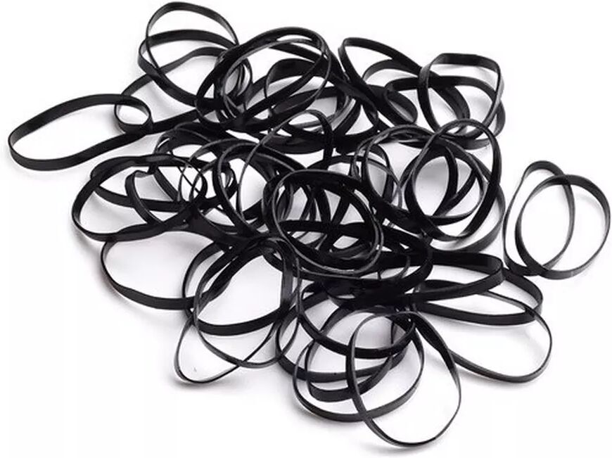 Trisa Haarschmuck - Midi-Haargummi, Mini-Haargummi, 60 Stück, Black