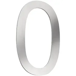 CMD Creative Metalldesign Hausnummer „ 0 “, Höhe 16cm, Edelstahl, gebürstet CMD-0