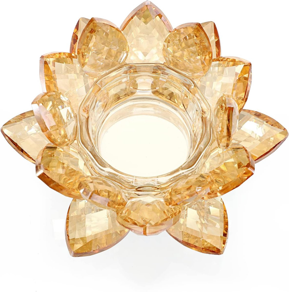 Luxe Kristallen Lotus Bloem Theelichthouder Kaarsenhouder - Decoratief Tafelstuk
