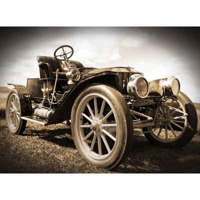 Fototapete PAPERMOON "Vintage Retro Car", bunt, B:4m L:2,6m, Vlies, Tapeten
