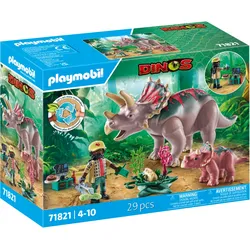 PLAYMOBIL 71821 DINOS Triceratops mit Jungtier